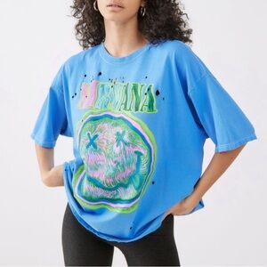 NWOT Nirvana Distressed T-Shirt Dress blue size L/XL